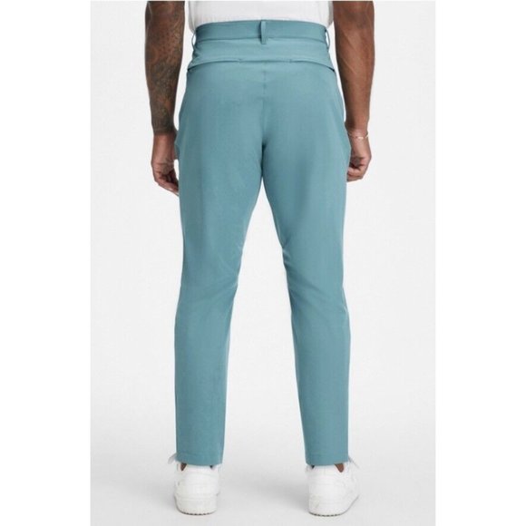 Fabletics The Only Pant 35 X 32 Chino Mens Performance Pants Aqua Wave NWT Golf - Picture 2 of 5